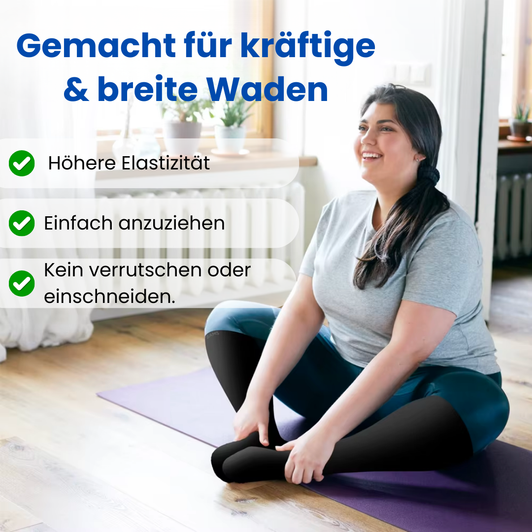 PlusFit - Kompressionsstrümpfe für breite & kräftige Waden - 20-30 mmHg